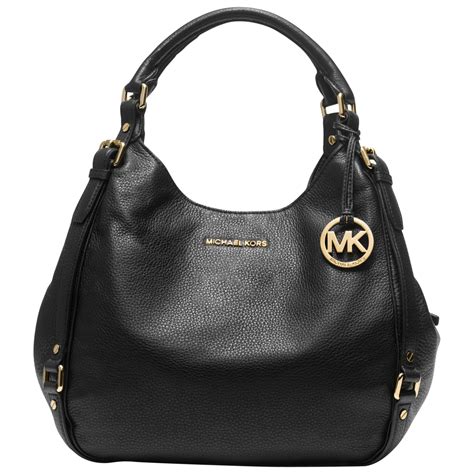 black leather bag michael kors|michael kors black leather handbag.